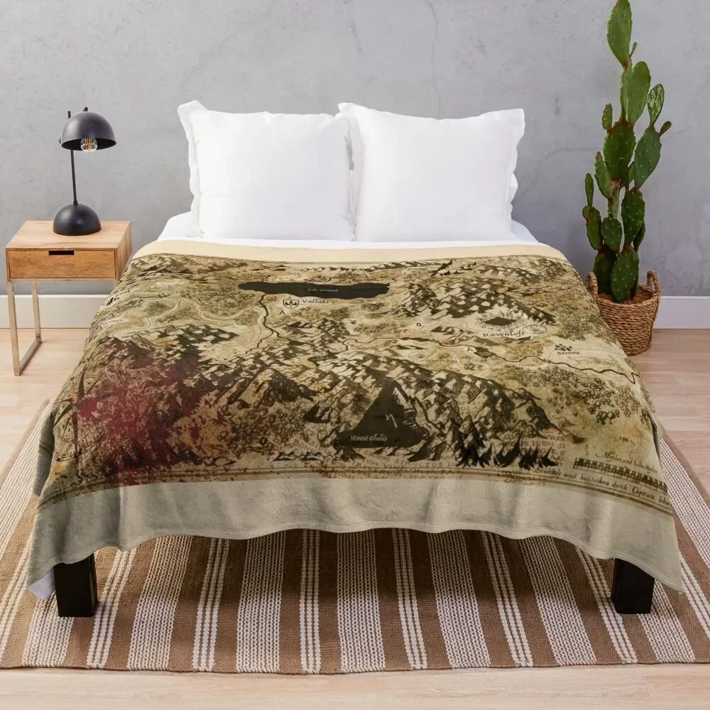 

Dr. Rudolf Van Richten's Annotated Map Of Barovia Throw Blanket Foldable Soft Warm Blanket for Outdoor Use