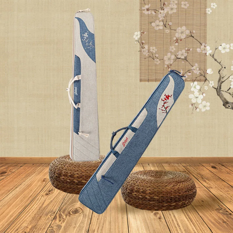 

High-grade 7 String Guqin Style Carving Guzheng Nanmu Perched On Peony Pattern Guzheng Chinese Zither Guqin Bag