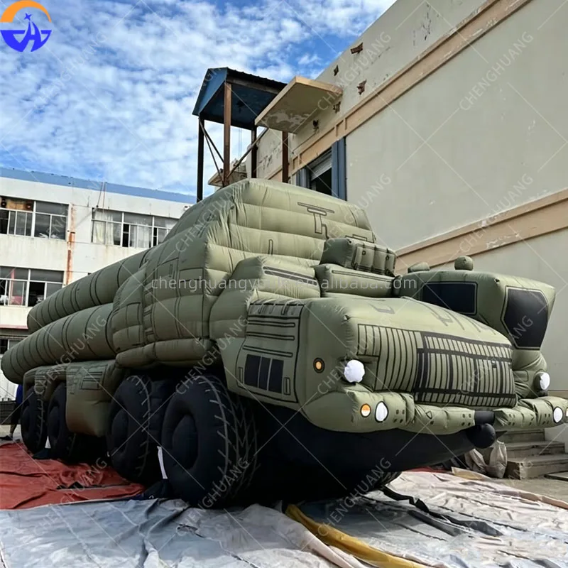 Giant Inflatable Missile Vehicle Model Realistic Simulation Decoy For Military Large Scale Exercise Exhibition Display Props