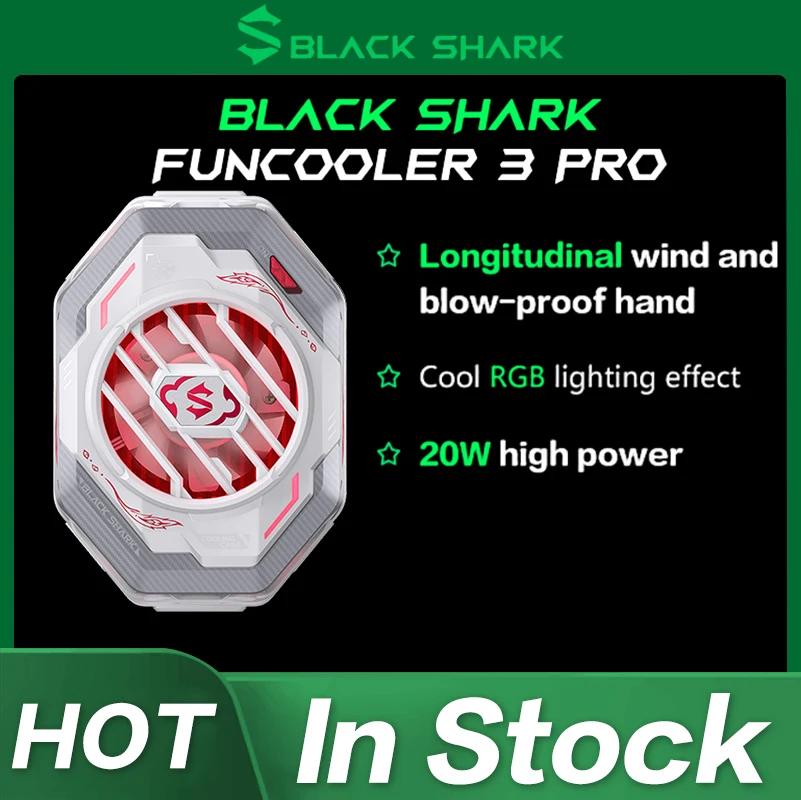 

Original Black Shark 3 Pro FunCooler White BR31 Black Shark Accessories Mobile Phone Radiator