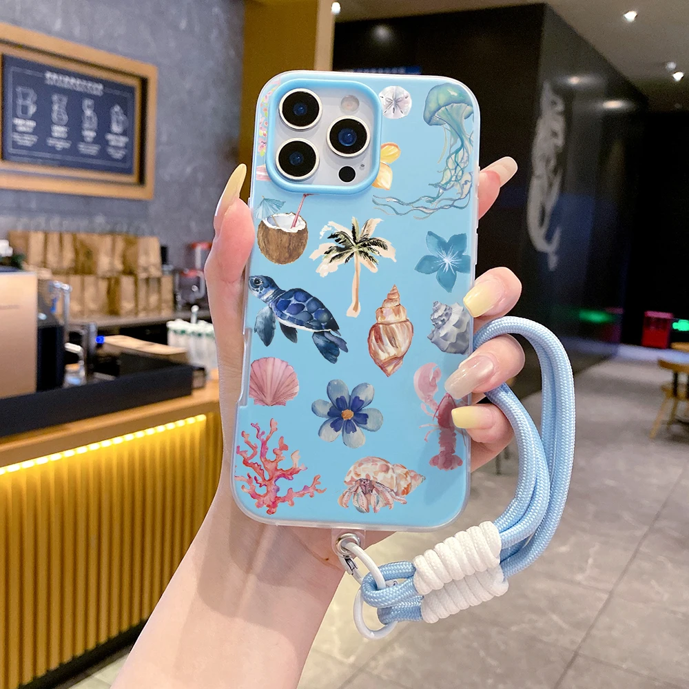 Lanyard Phone Strap - Telefoonhoesje van TPU met collage van