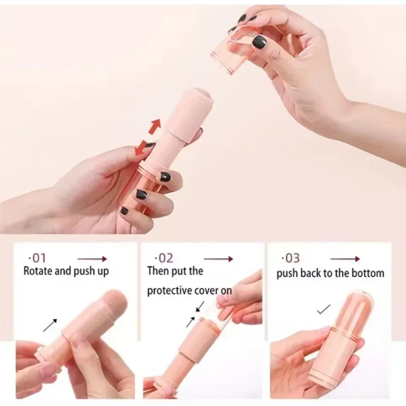 Pennello per trucco multifunzione 4 in 1: strumento cosmetico tutto in uno per fondotinta, cipria, fard e bronzer, design della testa convertibile
