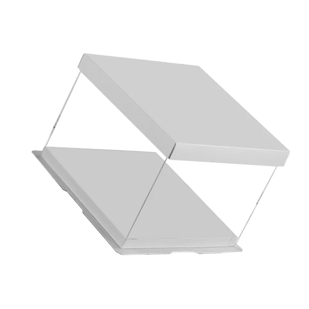 Transparent Square Cake Box 8 Inch Colored Bakery Packaging Food Crisper For Home Dessert Shop Storage