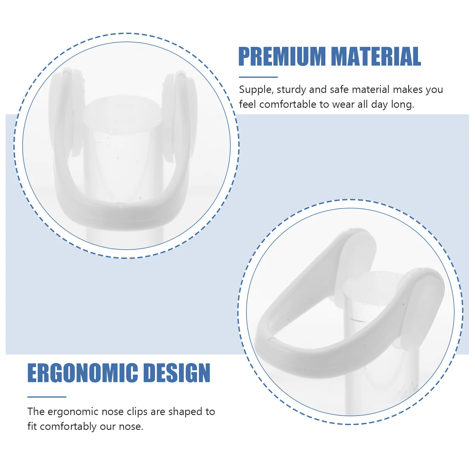 

5 Boxes Swim Nose Clips Skin-Friendly Secure Grip Anti-Water Choking Convenient Portable Swimming Supply for Shower Surfing