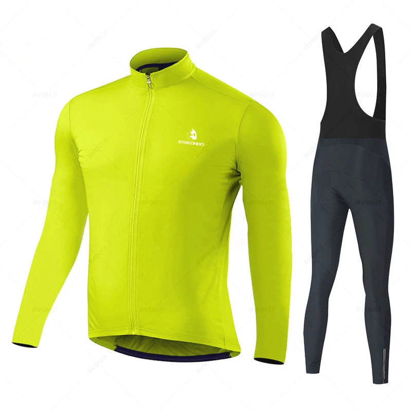 

Fluorescent Color Lente Herfst Zomer Wielertrui Etxeondo Lange Mouw Fietsen Kleding Bike Ciclismo Ropa De Hombre Fietsen Kleding