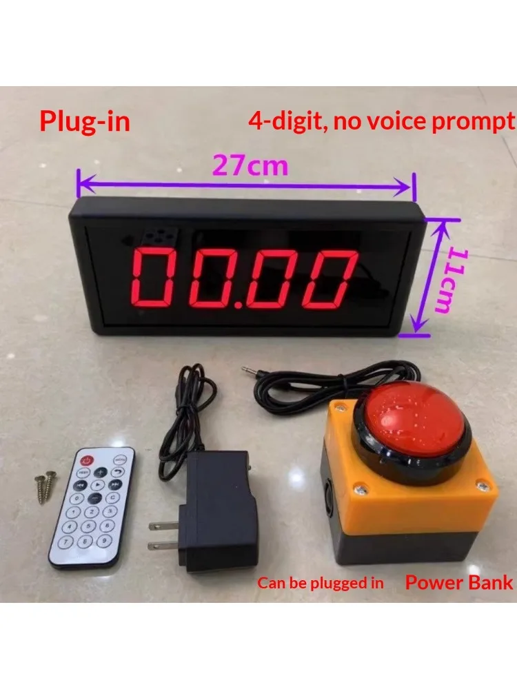 Digitaal display Competitietimer Countdown Stopwatch Teller 2,3 inch 4-cijferige training Spraaktimingapparatuur + afstandsbediening - afbeelding 2