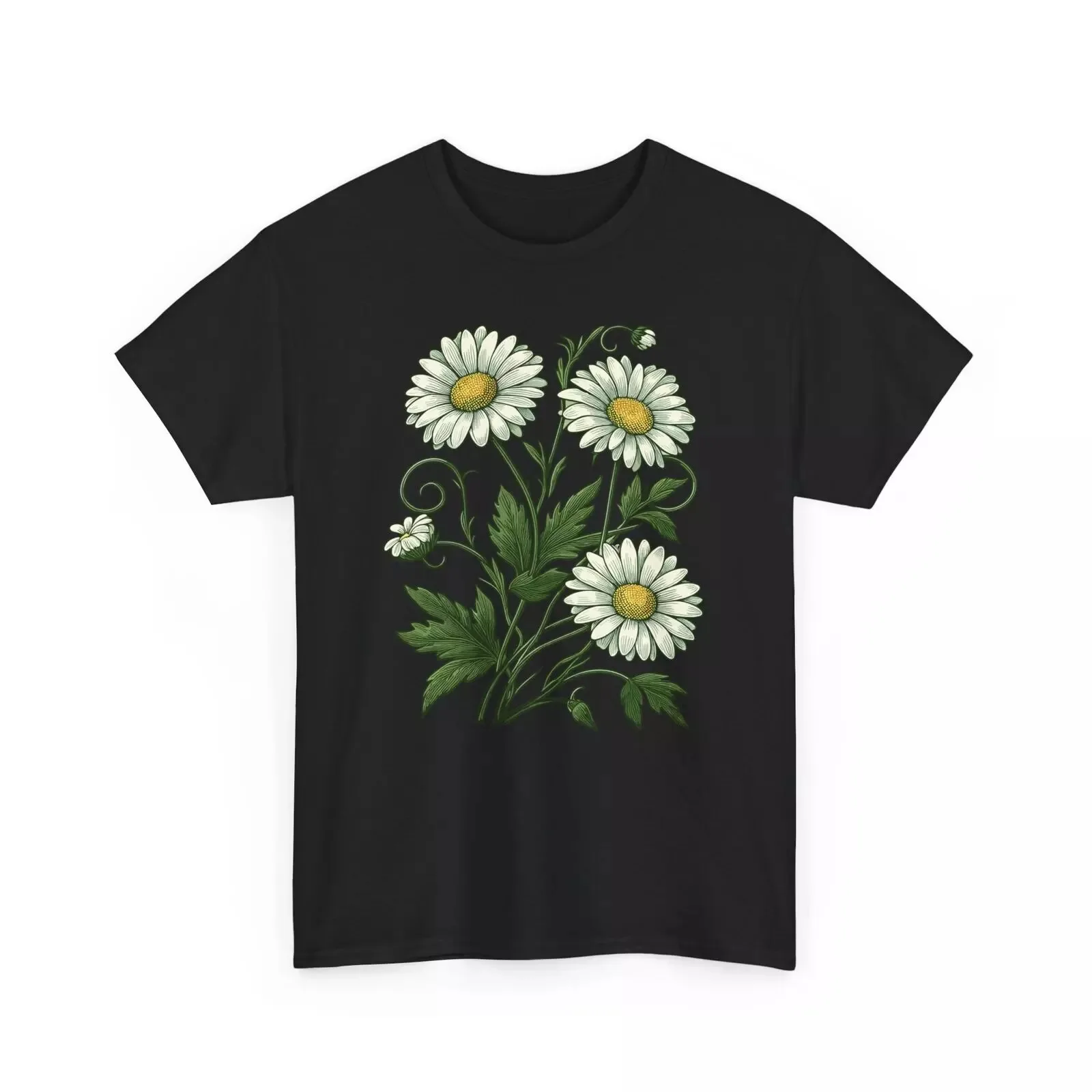 Daisy Garden Vintage T-shirt Flowers Tee Unisex S-5XL