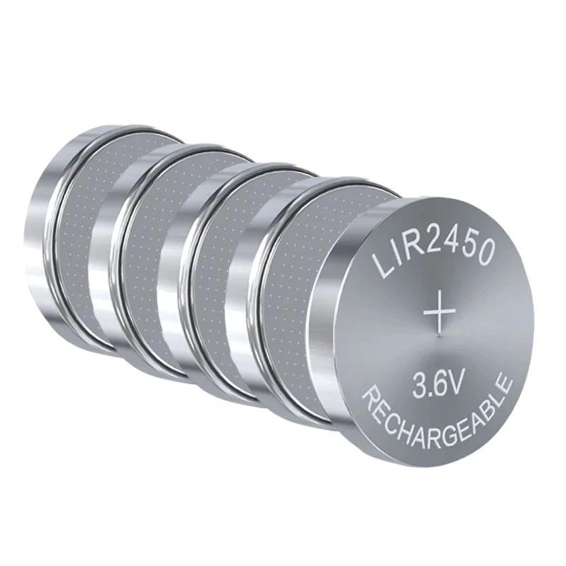 Pack of 5 LIR2450 Rechargeable Button Cell Batteries Long Lasting Coin Battery N2UB