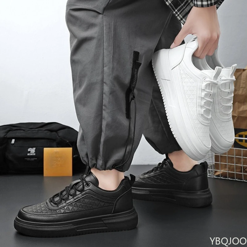 

Spring men's new breathable wear-resistant height increasing shoes men's trendy versatile thick soled sports leisure board shoes