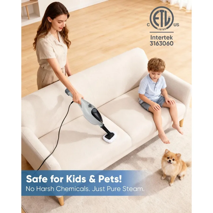 12 in 1 Handheld Steam Cleaner for Home Use with Advanced Steam Technology Ideal for Hardwood Floors Tile and Various Surfaces