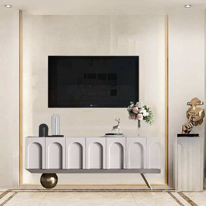 

TV cabinet Floor cabinet Post-modern simple cupboard Living room locker Paint net red side cabinet