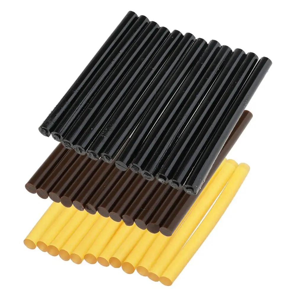 Bâtons de colle jaune pour extension de chignon, 10cm de long, haute qualité, lot de 12.5