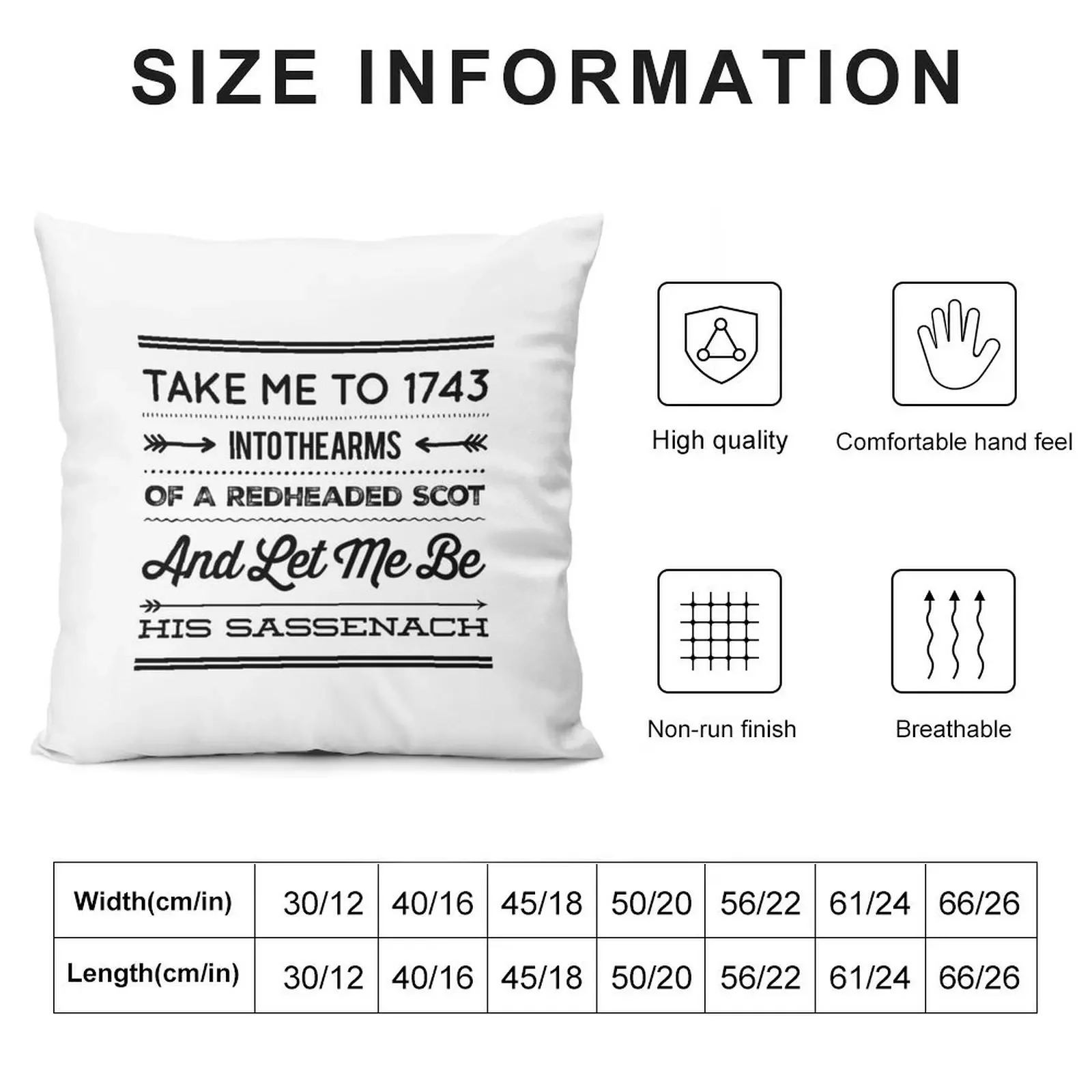 Let Me Be His Sassenach Throw Pillow Pillowcases Pillow Cases pillow