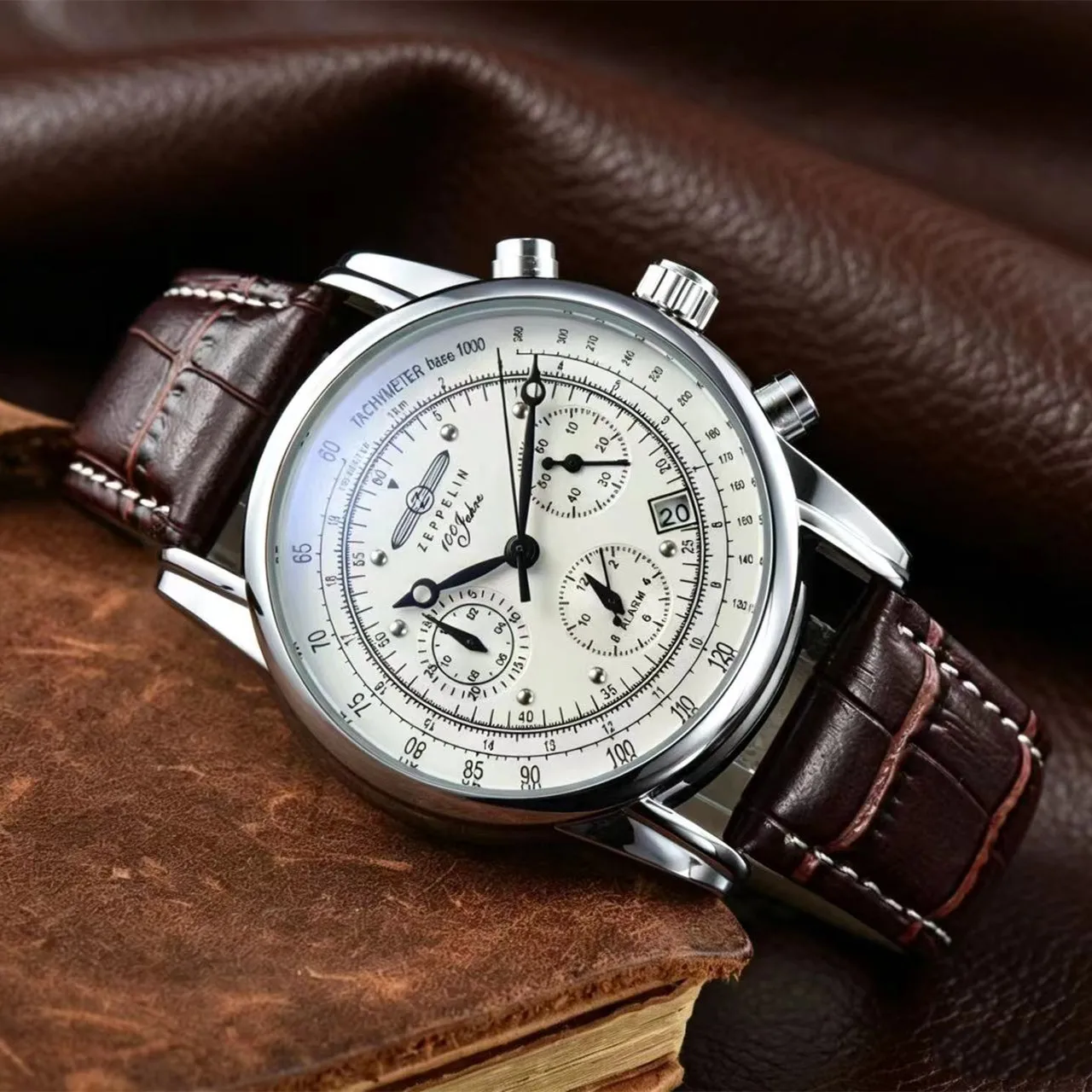 Jam Tangan Chronograph Retro Mewah Pria Zeppelin Fashion 2026 - Edisi Peringatan Klasik Otomatis Kasual Bisnis