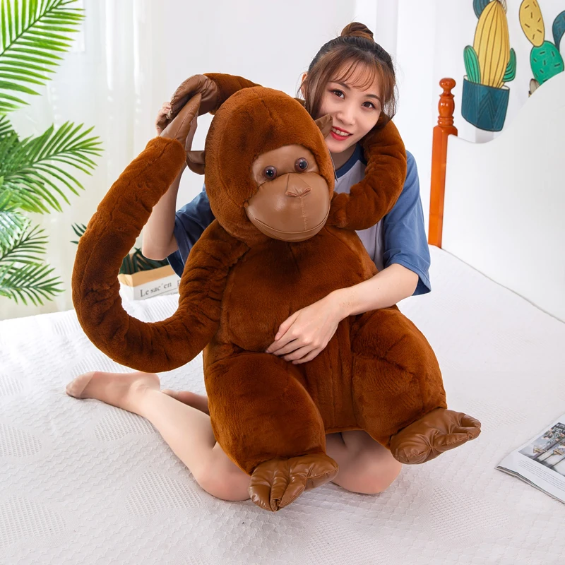 Giant Animal Plush Gorilla Toy Action Figure King Kong Long Arm Ape Doll Stuffed Animals Chimpanzee Monkey Boy Christmas Gift