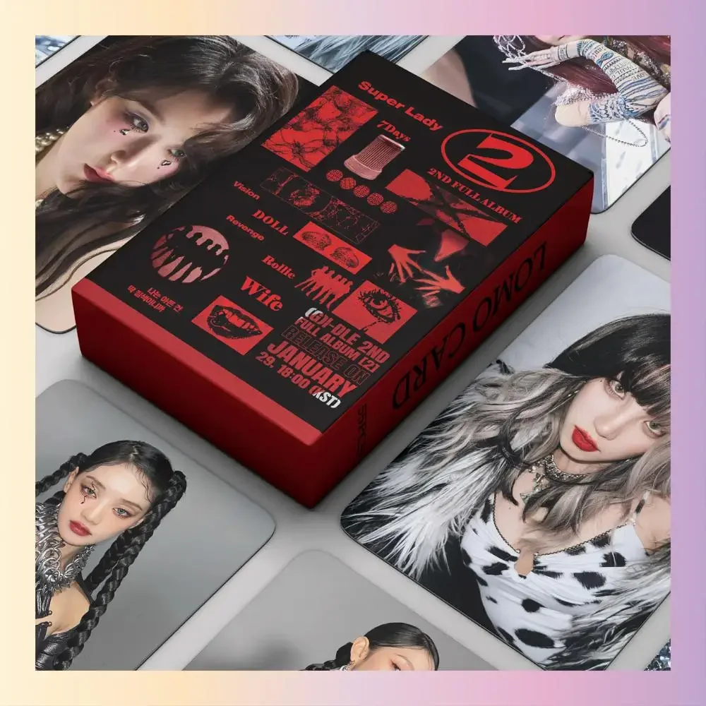 XIURAN 55Pcs/Box (G)I-DLE 2nd Full Mini Album Photocard KPOP Lomo Card (READY STOCK)