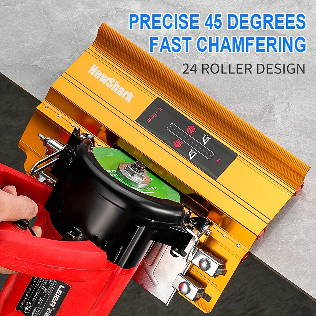45 Degree Ceramic Tile Chamfering Device Manual Tile Ceramic Cutter Desktop Stone Cutting Machine Guide Tool with Wheel 0-0.2in