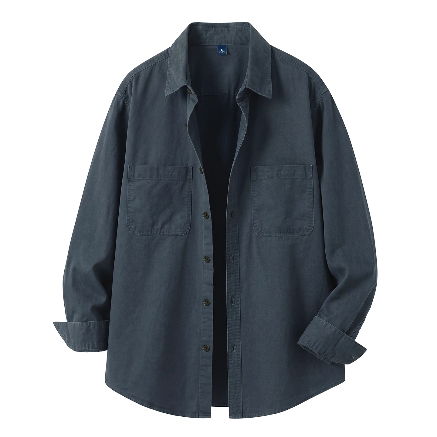 American Retro Fashion Pure Cotton Carog Shirt Man Loose Casual Long Sleeve Shirts Cardigan Campus Boys Blouses Tops