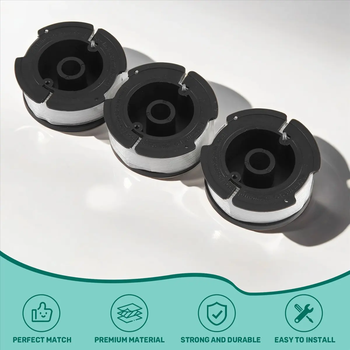 

Сменная катушка для триммера ABPO, 3 шт., для BLACK+DECKER AF-100-3ZP, 30 футов, 0,065 дюйма, леска для триммера