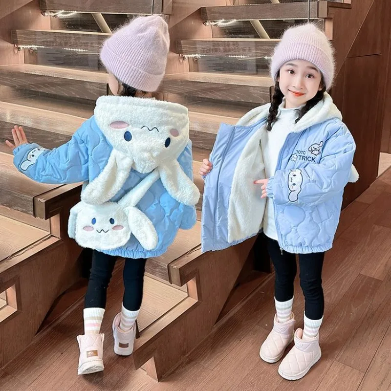 

Girly Heart Cinnamoroll Anime Kawaii Sanrio Long Sleeve Coat Autumn Winter Cute Fleece Cotton Jacket Clothes Gifts Toys