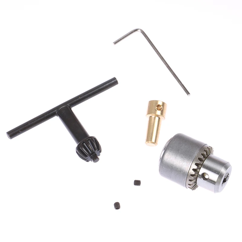 1 Set Mini Drill Chuck Micro 0.3-4mm Taper Mounted Drill Chuck and Wrench
