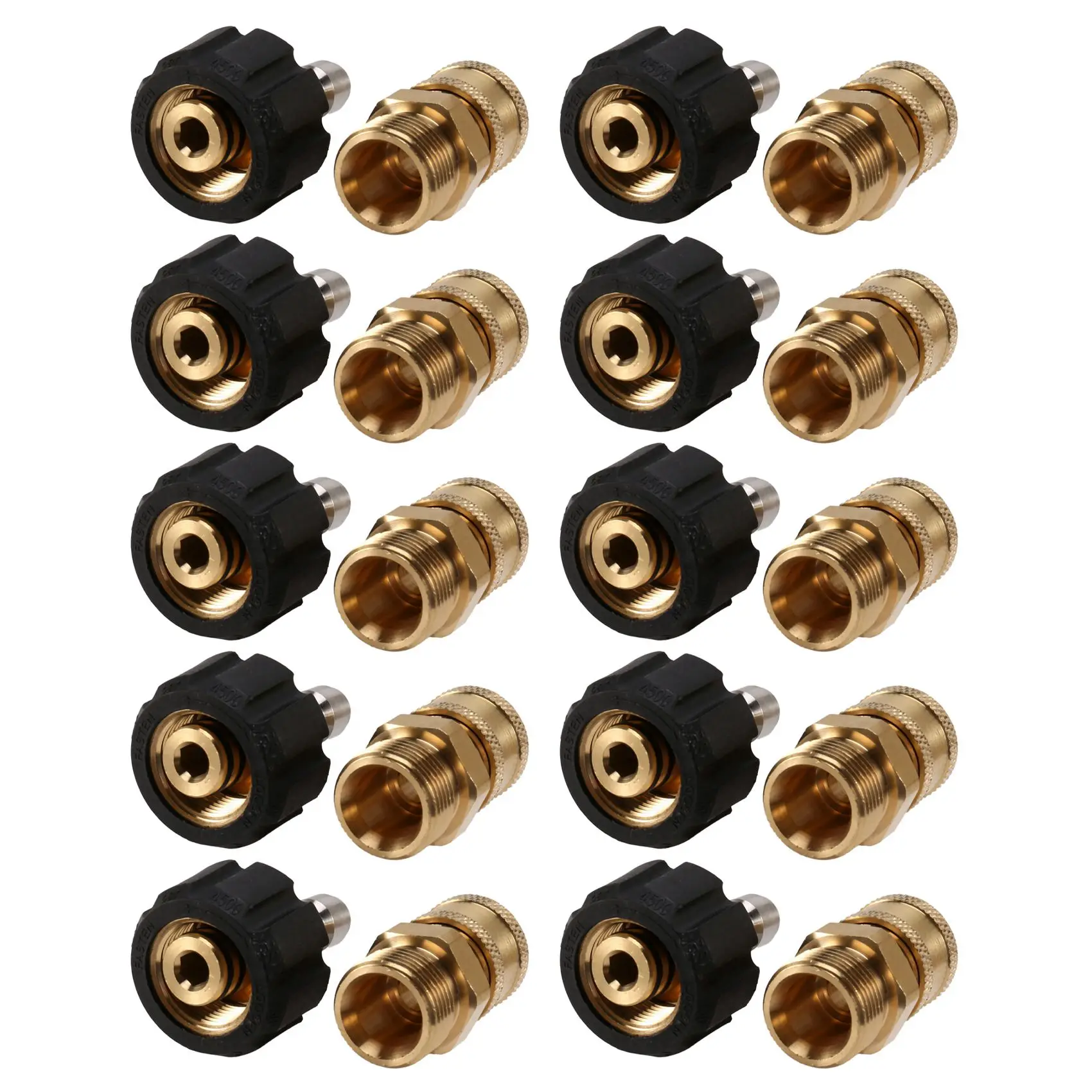 

10X Pressure Washer Adapter Set M22 to 1/4 Inch Quick Connect Kit, M22 14mm to 1/4 Inch Quick Connect Kit