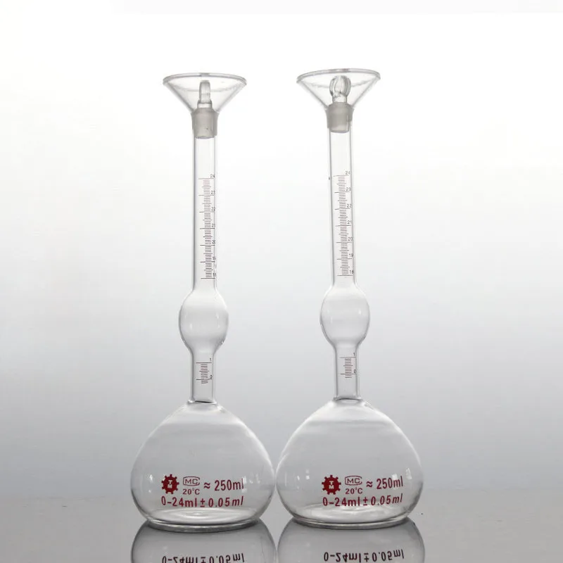 1PCS Li's specific gravity bottle cement specific gravity bottle solid bottle 250ml 0.01 index lengthening
