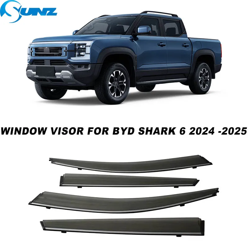 

Дефлектор окна автомобиля для BYD Shark 6 2024 2025, оконный козырек, защита от ветра, защита от солнца и дождя