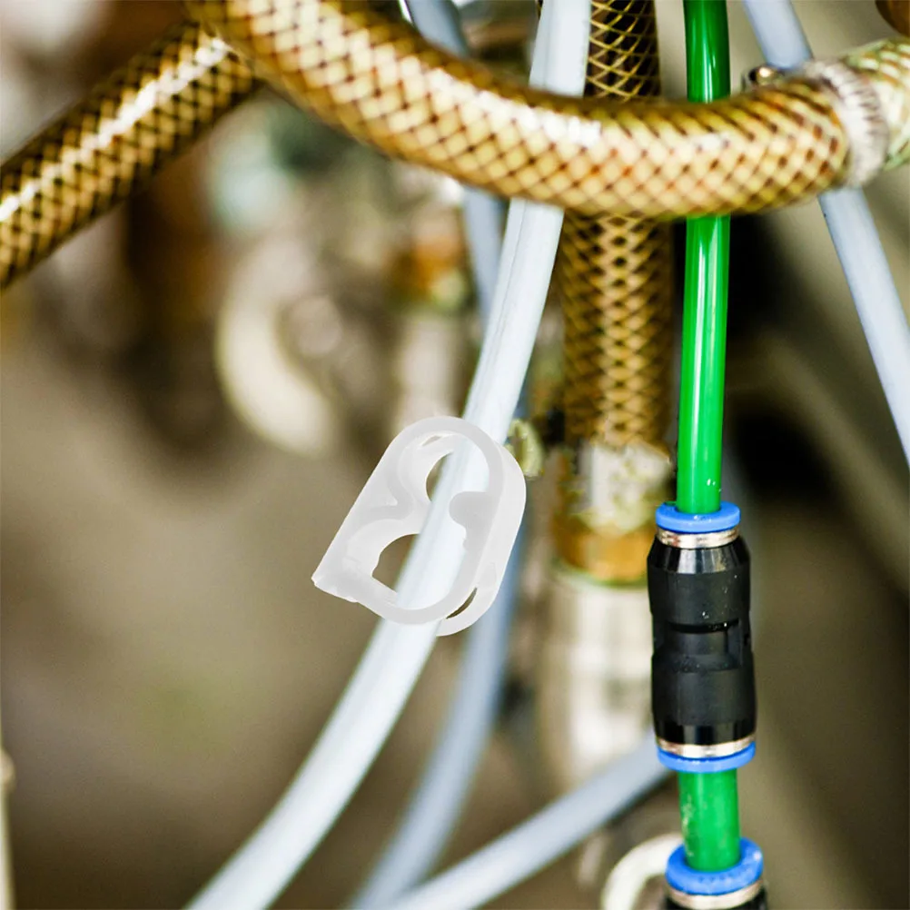 

20Pcs Adjustable Flow Control Clamps for Lab Tubing White Plastic Hose Clips Precise Liquid Regulation for Laboratory Brewing