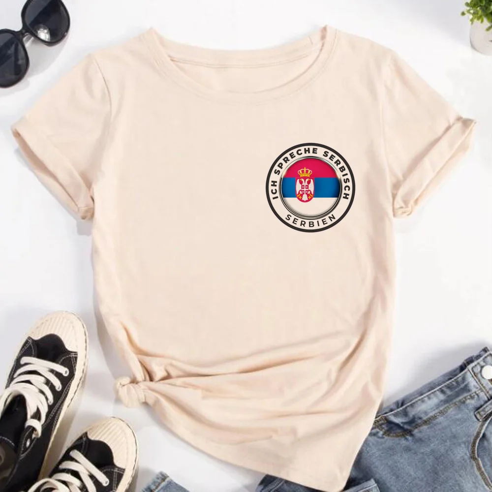 Serbien Tee women streetwear comic anime t shirt female Japanese clothing
