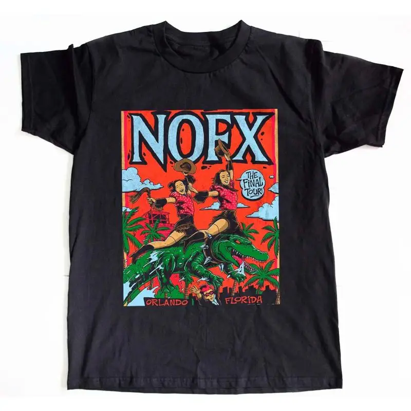 NOFX The Final Tour Orlando, FL Black Unisex T-shirt Size S-5XL