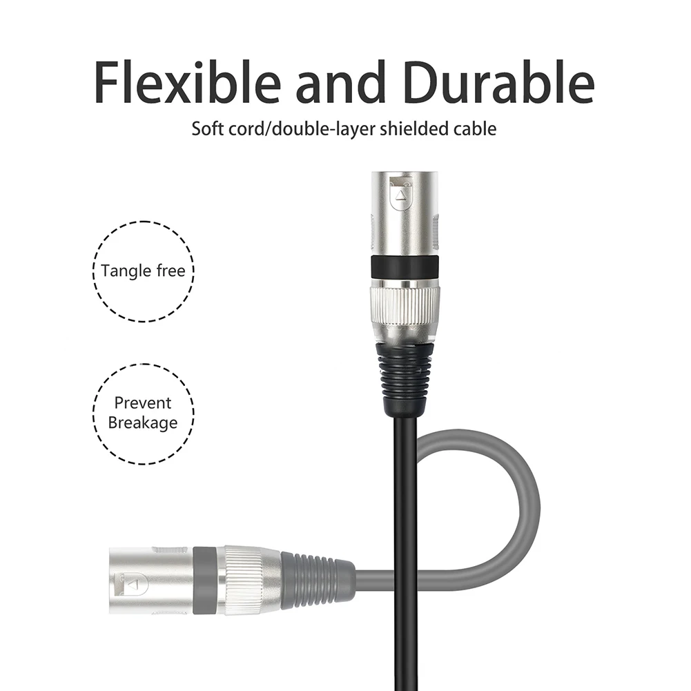 

1pc XLR 3 Pin Male To TRS 6.35mm Mic Cable 1/4 Inch TRS Male To XLR Male Audio Stereo Microphone Speaker Cable 1M/2M/300CM/5M/10