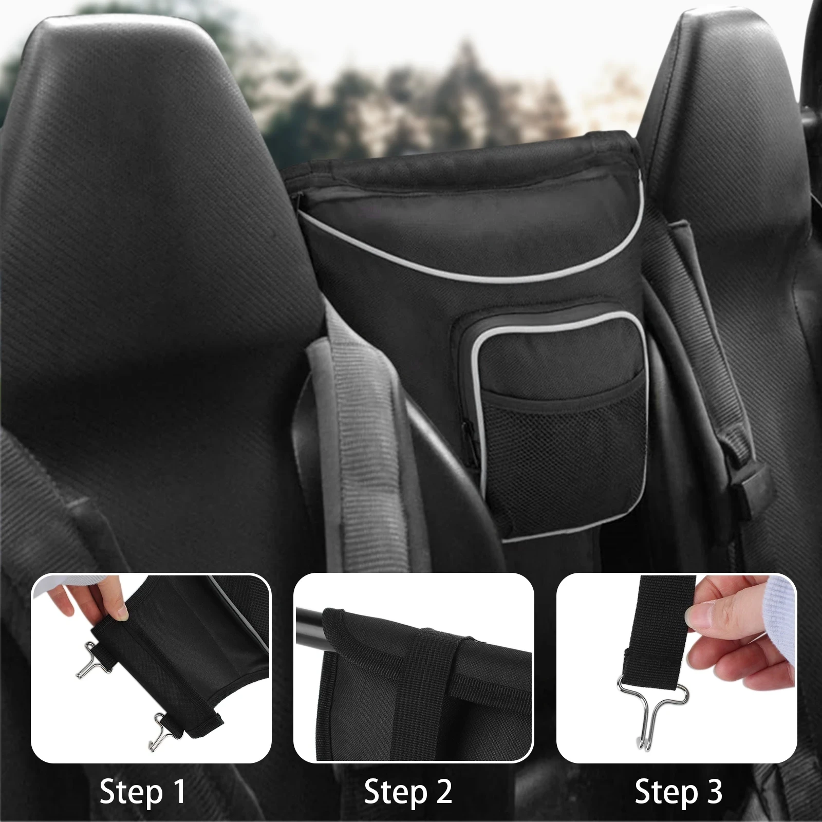 ل بولاريس RZR 570 800 S 900 1000 XP 2014-2024 UTV الكابينة حزمة مركز مقعد حقيبة التخزين