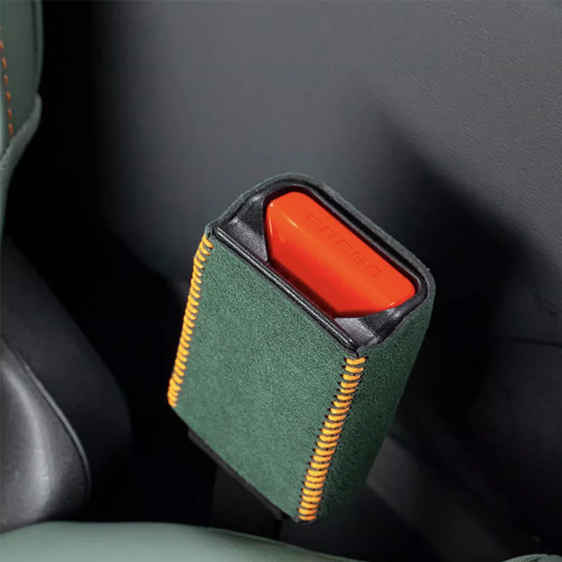 For Chery iCAR 03 JAECOO J6 2024 Seat Belt Lock Mount Protective Cover Alcantara Suede Anti-collision Decor Cover