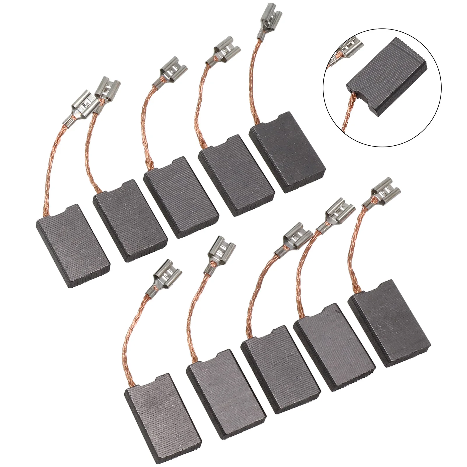 

Complete Set of Ten Replacement Carbon Brushes Designed to Fit For Bosch Hammers Including the Popular Model Numbers Listed