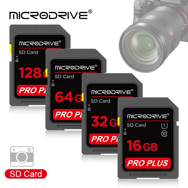 High Speed Class 10 SD Card, 16GB, 32GB, 64GB, 128GB, 256GB, SDA1HC, SDA1XC, Flash USB Stick for Camera