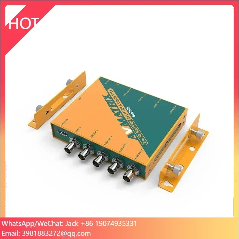 AVMATRIX SD2080 2/8 SDI Conversion Distributor Splitter Converter For Audio Video Post-Production Applications