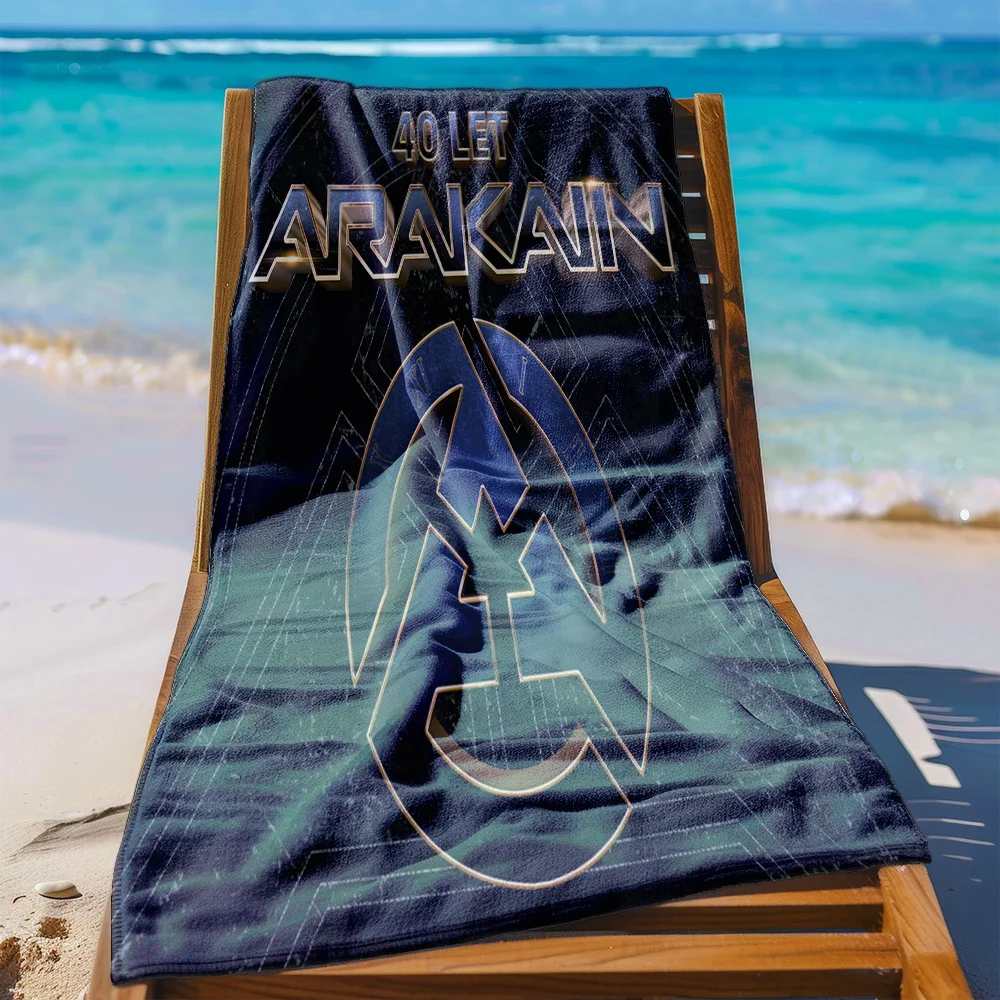 1pc A-Arakain 40 L-Let Retro Metal Band Beach Towel Microfiber Quick Dry Bath Towel For Pool Beach Travel Rock Music Fans Gift