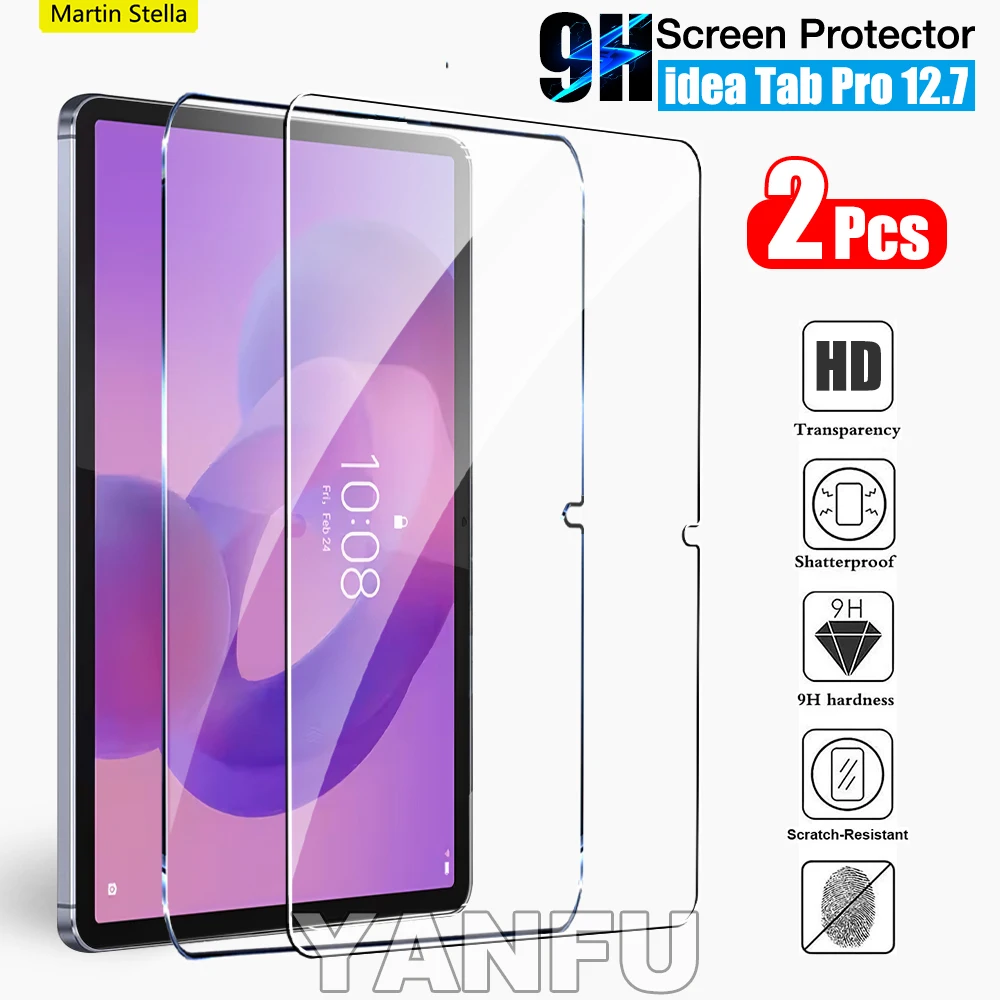 

2Pcs Tempered Glass Screen Protector for Lenovo Idea Tab Pro 12.7 2025 inch Film Glass