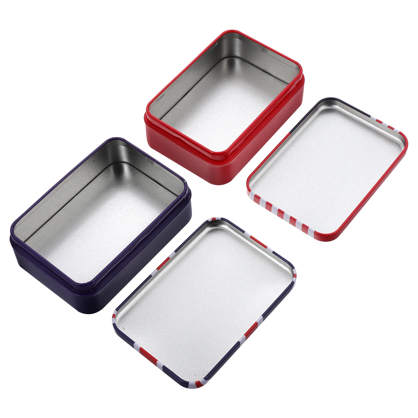 

2Pcs Tinplate Candy Box Festive Decorative Metal Container Airtight Lid for Holiday Storage Cookies Chocolates