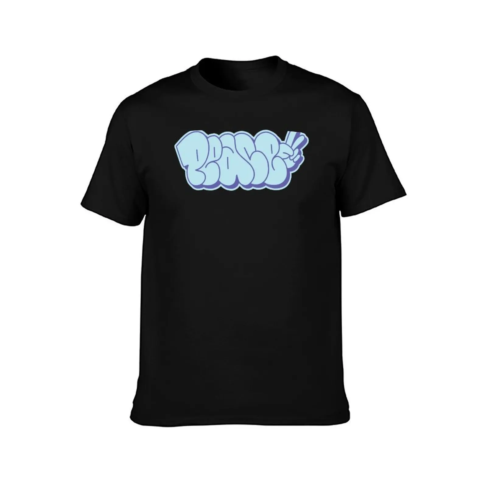 PEACE - Graffiti Throw Up Bubble Letters T-Shirt, Summer Casual Cotton Tee, Oversized Streetwear Tops, Vintage Graphic Print