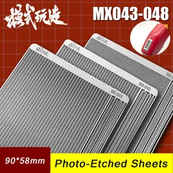 90*58mm Model Metal Mesh Etching Sheet Photo-etched Sheets Diy Model Making for Diorama