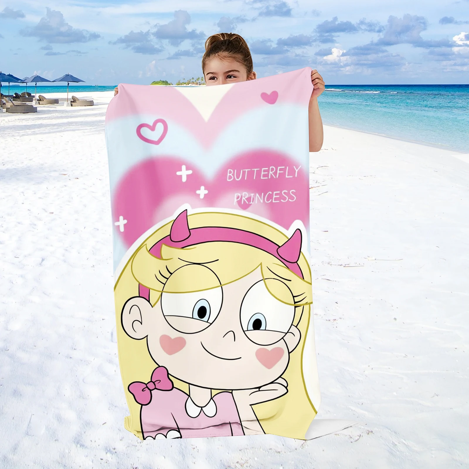 

Star Butterfly Princess Animation Hand Towels Children, Cute Cartoon Decor, Beach Towel, Bath Towel, Soft, Bathroom, Home Shower