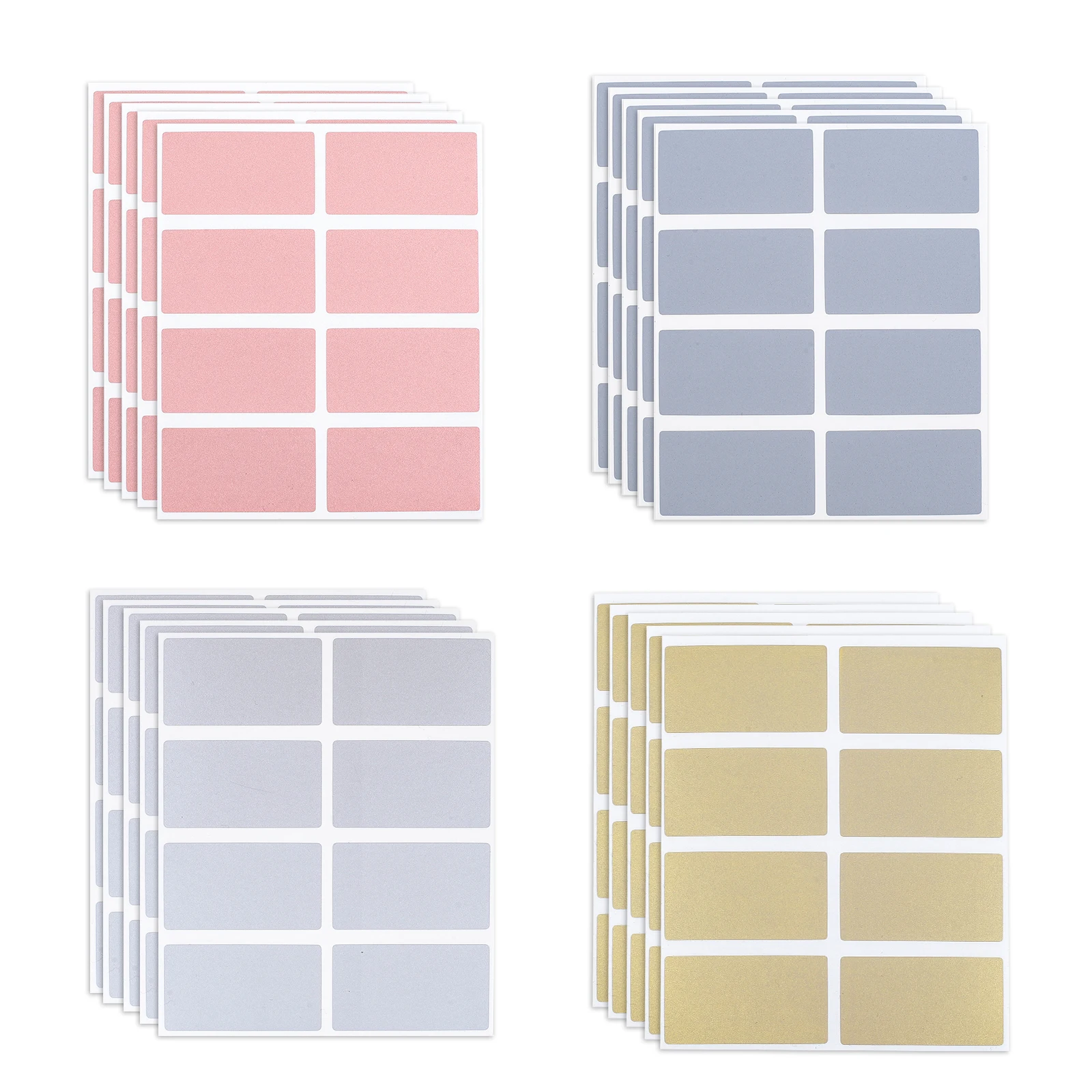 Shengshijie 23mmx42mm 4 Colors Scratch off Sticker 300pcs/pack Adhesive Stickers Party Activity Favors Stationery Sticker
