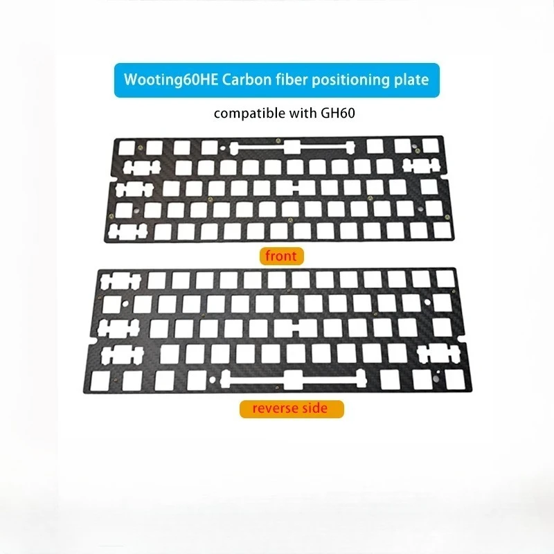 GH60 Positioning Plate Carbon Fiber for Wooting 60HE Mad60 Win60 Custom DIY Modification Keyboard Accessories PC Gamers Gifts