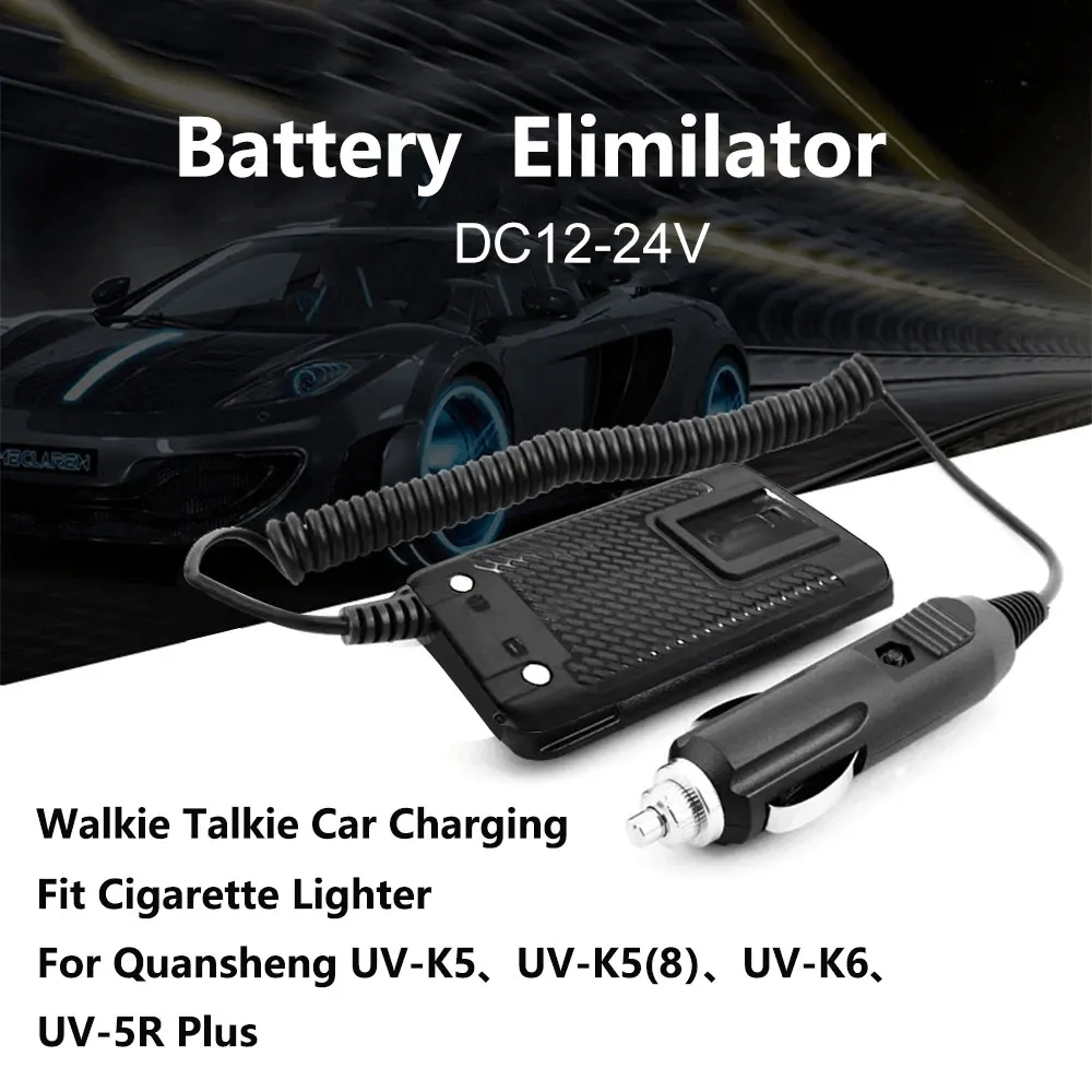 Quansheng UV-K5 Battery Eliminator 12V/24V Walkie Talkie Car Charger For UV-k5(8) UV-K6 UV-5R Plus Car Charger