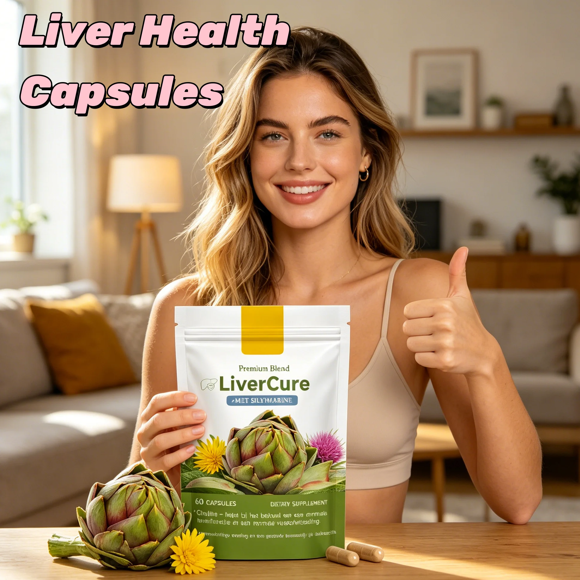 High Potency Milk Thistle Liver Capsules Natural Liver Detoxifier Support Digestion Healthy Liver Function Daily Care Pills