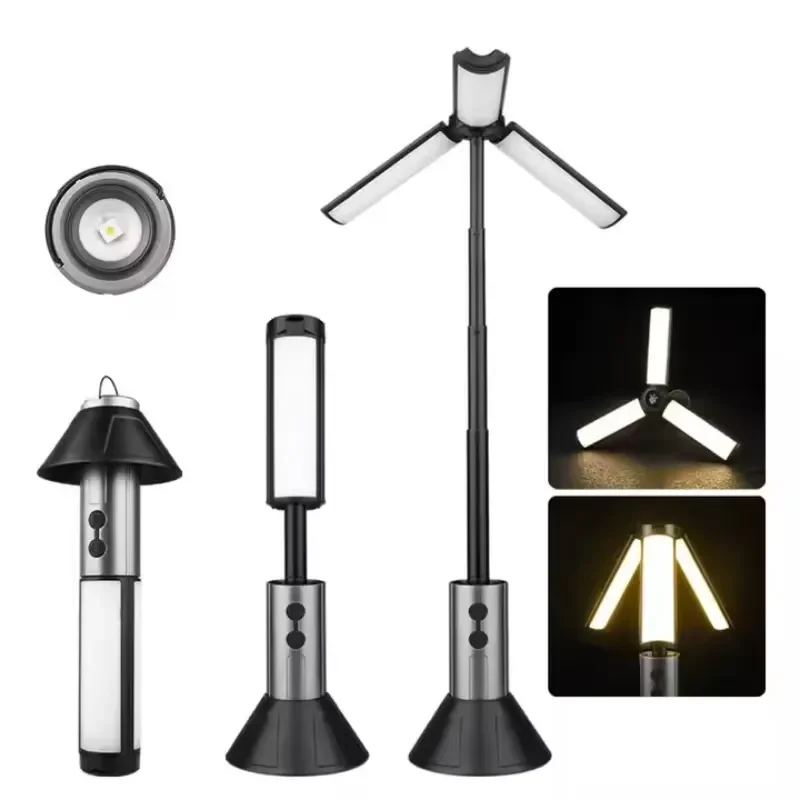Outdoor Multi-functional Telescopic Folding Camping Light, Fill Light Atmosphere Bracket, Super Bright Flashlight, Tent Light