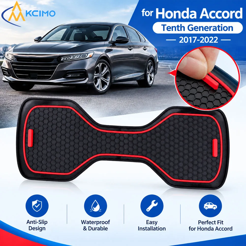 for Honda Accord Tenth Generation 2017-2022 Non-Slip Cup Holder Insert Wear-Resistant Anti-Dirt Interior Protective Pad