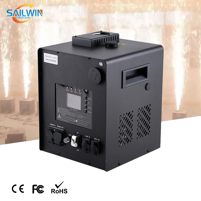 Sailwin Factory CE 1000W 6M Height IPX3 Waterproof DMX512 Cold Spark Machine SFX Special Effects Sparkler Machine For Concert